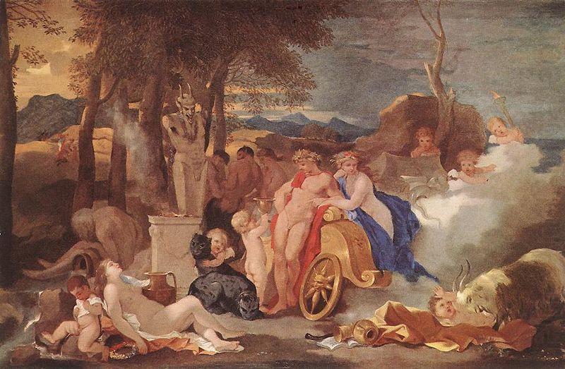 Sebastien Bourdon Bacchus and Ceres with Nymphs and Satyrs china oil painting image